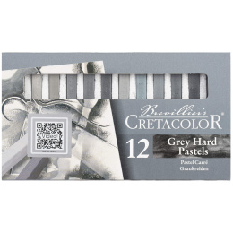Pastelkridt Hårde Gråtoner 12-sæt i gruppen Kunstnerartikler / Kridt og blyanter / Pastelkridt hos Pen Store (135650)