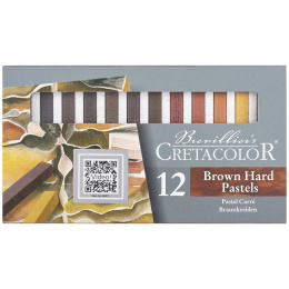 Pastelkridt Hårde Brun/Rød 12-sæt i gruppen Kunstnerartikler / Kridt og blyanter / Pastelkridt hos Pen Store (135651)