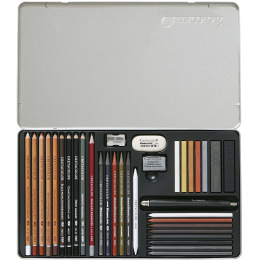 Ultimo Tegnesæt 35 dele i gruppen Kunstnerartikler / Kridt og blyanter / Grafit og blyant hos Pen Store (135653)