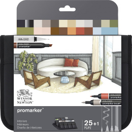 Promarker Interiors Wallet 25-sæt i gruppen Penne / Kunstnerpenne / Illustrationmarkers hos Pen Store (135656)