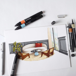 Promarker Interiors Wallet 25-sæt i gruppen Penne / Kunstnerpenne / Illustrationmarkers hos Pen Store (135656)