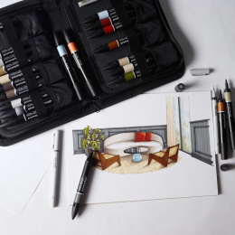 Promarker Interiors Wallet 25-sæt i gruppen Penne / Kunstnerpenne / Illustrationmarkers hos Pen Store (135656)