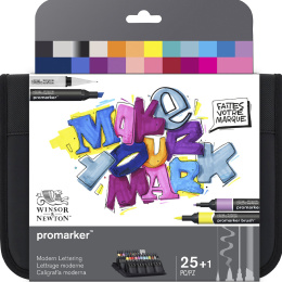 Promarker Modern Lettering Wallet 25-sæt i gruppen Penne / Kunstnerpenne / Illustrationmarkers hos Pen Store (135657)