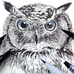Inktober Illustration Basic sæt 5 stk i gruppen Penne / Kunstnerpenne / Penselpenne hos Pen Store (135666)
