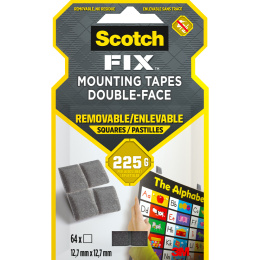 Scotch-FIX Aftagelige monteringspuder 12,7x12,7 mm 64-pak i gruppen Hobby & Kreativitet / Hobbytilbehør / Tape / Klæbepuder hos Pen Store (135681)