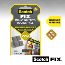 Scotch-FIX Aftagelige monteringspuder 12,7x12,7 mm 64-pak i gruppen Hobby & Kreativitet / Hobbytilbehør / Tape / Klæbepuder hos Pen Store (135681)