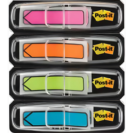 Post-it Indeksfaner Pil 11,9×43,2 mm 4 neonfarver i gruppen Papir & Blok / Skriv og noter / Post-it og notesblokke hos Pen Store (135696)