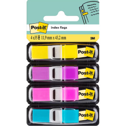 Post-it Indeksfaner 11,9 x 43,1 mm 4 farver Sæt 2 i gruppen Papir & Blok / Skriv og noter / Post-it og notesblokke hos Pen Store (135698)