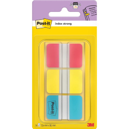 Post-it Indeksfaner 25,4 x 38,1 mm Strong, 3 farver i gruppen Papir & Blok / Skriv og noter / Post-it og notesblokke hos Pen Store (135701)