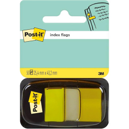 Post-it Indeksfaner 25,4 x 43,2 mm Gul i gruppen Papir & Blok / Skriv og noter / Post-it og notesblokke hos Pen Store (135704)