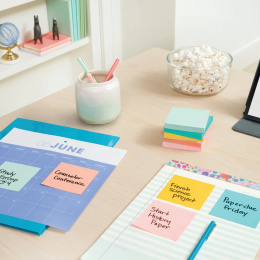 Post-it 76x127 Farvemix Beachside 6-pak i gruppen Papir & Blok / Skriv og noter / Post-it og notesblokke hos Pen Store (135710)