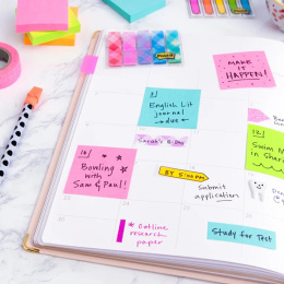 Post-it Super Sticky 76x127 Farvemix Energetic 6-pak i gruppen Papir & Blok / Skriv og noter / Post-it og notesblokke hos Pen Store (135711)