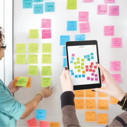 Post-it Super Sticky 76x127 Farvemix Energetic 6-pak i gruppen Papir & Blok / Skriv og noter / Post-it og notesblokke hos Pen Store (135711)
