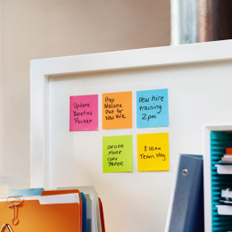 Post-it Super Sticky 76x127 Farvemix Energetic 6-pak i gruppen Papir & Blok / Skriv og noter / Post-it og notesblokke hos Pen Store (135711)