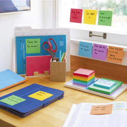 Post-it Super Sticky 76x127 Farvemix Playful 6-pak i gruppen Papir & Blok / Skriv og noter / Post-it og notesblokke hos Pen Store (135720)