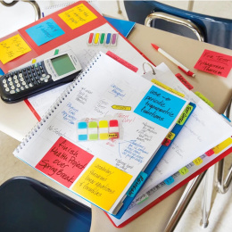 Post-it Super Sticky 76x127 Farvemix Playful 6-pak i gruppen Papir & Blok / Skriv og noter / Post-it og notesblokke hos Pen Store (135720)