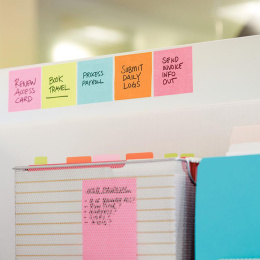 Post-it Super Sticky 47,6x47,6 Farvemix Cosmic 12-pak i gruppen Papir & Blok / Skriv og noter / Post-it og notesblokke hos Pen Store (135730)
