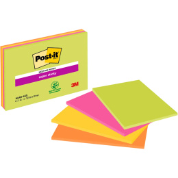 Post‑it Super Sticky 152×101 Meeting farvemix Neon 4‑pakke i gruppen Papir & Blok / Skriv og noter / Post-it og notesblokke hos Pen Store (135734)