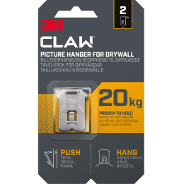 Claw Billedkrog til gipsvæg 20 kg 2-pak i gruppen Hobby & Kreativitet / Organisere / Rammer / Billedeophæng hos Pen Store (135737)