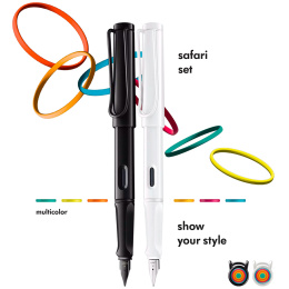 Safari All White Set Medium i gruppen Penne / Fine Writing / Fyldepenne hos Pen Store (135752)