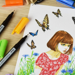Pointliner Colour Blue i gruppen Penne / Kunstnerpenne / Tusser hos Pen Store (135770)