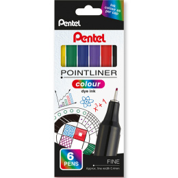 Pointliner Colour 6-sæt i gruppen Penne / Kunstnerpenne / Tusser hos Pen Store (135772)