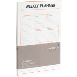 Letterpress Weekly Planner i gruppen Papir & Blok / Skriv og noter / Post-it og notesblokke hos Pen Store (135794)