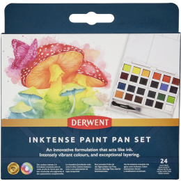 Inktense Akvarelfarve 24 halvkopper i gruppen Kunstnerartikler / Kunstnerfarver / Akvarelmaling / Akvarelfarve i kop hos Pen Store (135795)