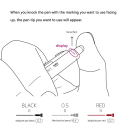 Blooom 3in1 Faded red i gruppen Penne / Skrive / Multipenne hos Pen Store (135828)