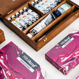 PRIMAcryl Akrylmaling Wooden Box set i gruppen Kunstnerartikler / Kunstnerfarver / Akrylmaling hos Pen Store (136014)