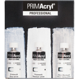 PRIMAcryl Akrylmaling 35 ml Hvid 3-sæt i gruppen Kunstnerartikler / Kunstnerfarver / Akrylmaling hos Pen Store (136015)