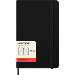 Kalender 12M Daily 2026 Hardcover Large Black i gruppen Papir & Blok / Kalendere / 12 mdr kalendere hos Pen Store (136081)