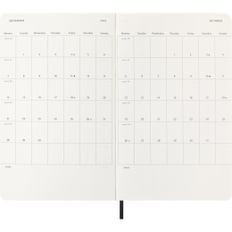 Kalender 12M Daily 2026 Softcover Large Black i gruppen Papir & Blok / Kalendere / 12 mdr kalendere hos Pen Store (136082)