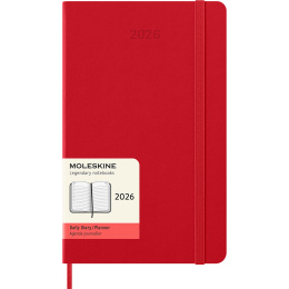 Kalender 12M Daily 2026 Hardcover Large Red i gruppen Papir & Blok / Kalendere / 12 mdr kalendere hos Pen Store (136084)