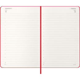 Kalender 12M Daily 2026 Hardcover Large Red i gruppen Papir & Blok / Kalendere / 12 mdr kalendere hos Pen Store (136084)