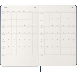 Kalender 12M Daily 2026 Hardcover Large Sapphire Blue i gruppen Papir & Blok / Kalendere / 12 mdr kalendere hos Pen Store (136086)
