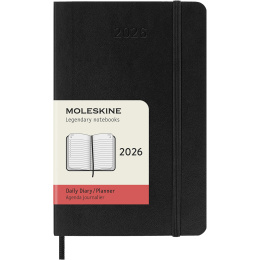 Kalender 12M Daily 2026 Softcover Pocket Black i gruppen Papir & Blok / Kalendere / 12 mdr kalendere hos Pen Store (136091)