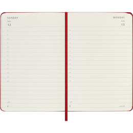 Kalender 12M Daily 2026 Hardcover Pocket Red i gruppen Papir & Blok / Kalendere / 12 mdr kalendere hos Pen Store (136093)