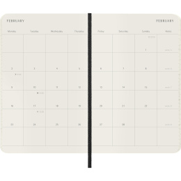 Kalender 12M Monthly 2026 Softcover Pocket Black i gruppen Papir & Blok / Kalendere / 12 mdr kalendere hos Pen Store (136098)