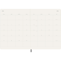 Kalender 12M Monthly 2026 Softcover XL Black i gruppen Papir & Blok / Kalendere / 12 mdr kalendere hos Pen Store (136099)