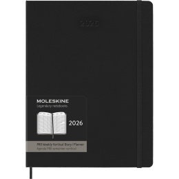 Kalender 12M Weekly Vertical PRO 2026 Hardcover XL Black i gruppen Papir & Blok / Kalendere / 12 mdr kalendere hos Pen Store (136101)