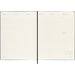 Kalender 12M Weekly Vertical PRO 2026 Hardcover XL Black i gruppen Papir & Blok / Kalendere / 12 mdr kalendere hos Pen Store (136101)