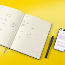 Kalender 12M M+ Digital Planner Weekly Vertical 2026 XL Black i gruppen Papir & Blok / Kalendere / 12 mdr kalendere hos Pen Store (136102)