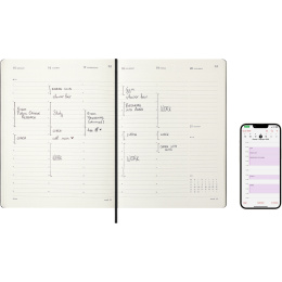 Kalender 12M M+ Digital Planner Weekly Vertical 2026 XL Black i gruppen Papir & Blok / Kalendere / 12 mdr kalendere hos Pen Store (136102)