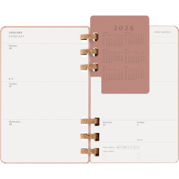 Kalender 12M Spiral Planner 2026 Large Almond i gruppen Papir & Blok / Kalendere / 12 mdr kalendere hos Pen Store (136105)