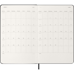 Kalender 12M Weekly Horizontal 2026 Hardcover Large Black i gruppen Papir & Blok / Kalendere / 12 mdr kalendere hos Pen Store (136106)