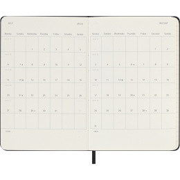 Kalender 12M Weekly Horizontal 2026 Hardcover Pocket Black i gruppen Papir & Blok / Kalendere / 12 mdr kalendere hos Pen Store (136108)