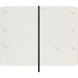 Kalender 12M Weekly Horizontal 2026 Softcover Pocket Black i gruppen Papir & Blok / Kalendere / 12 mdr kalendere hos Pen Store (136109)