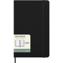Kalender 12M Weekly Notebook 2026 Hardcover Large Black i gruppen Papir & Blok / Kalendere / 12 mdr kalendere hos Pen Store (136110)