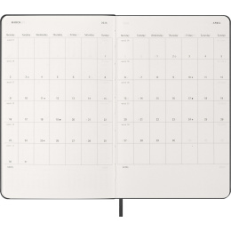 Kalender 12M Weekly Notebook 2026 Hardcover Large Black i gruppen Papir & Blok / Kalendere / 12 mdr kalendere hos Pen Store (136110)